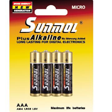 1.5V Alklaine Battery LR03 AAA-B4P