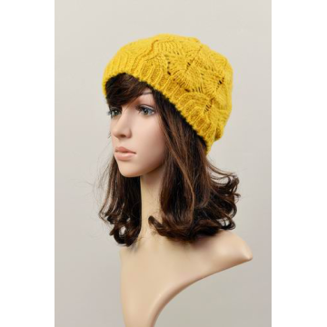100% Soft Acrylic mohair Knitted Hat