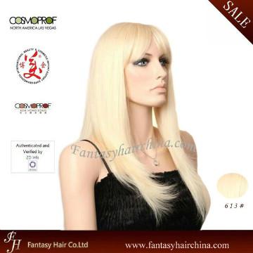 100% Synthetic Gold Hair Fashion Straight Wigs Hair