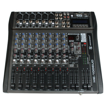 10 channel Audio Mixer with USB, SD, LCD display