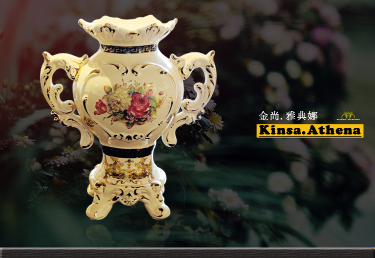 11-inch classic European decorative ceramic vase
