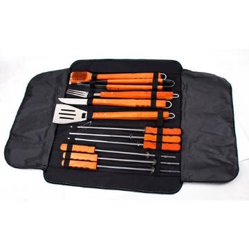 11pcs Wood Handle BBQ Tools Set - Chinafactory.com