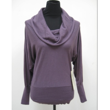 Ladies' Knitted Purple Elegant Sweater-Chinafactory.com