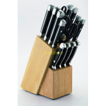 14pcs kitchen knife set with wooden block