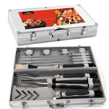 16pcs TPR Handle BBQ Tools Set - Chinafactory.com