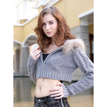 Lady's Fashion Cardigan Sweater- Chinafactory.com