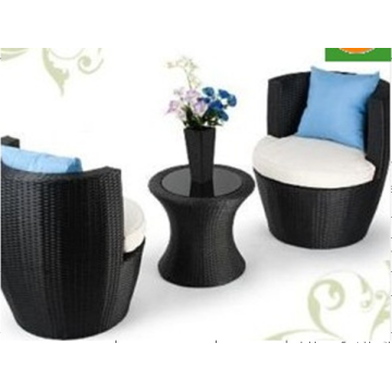 3PCS Black Wicker Outdoor Furniture - Chinafactory.com
