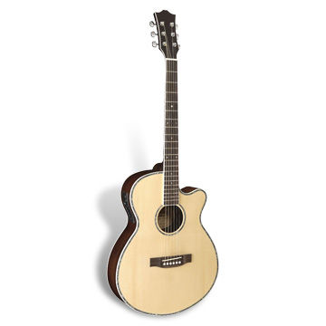 40-inch Acoustic Guitar with Rosewood Bridge and Chrome