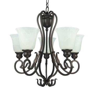5-Light Glass Chandelier Lighting - Chinafactory.com