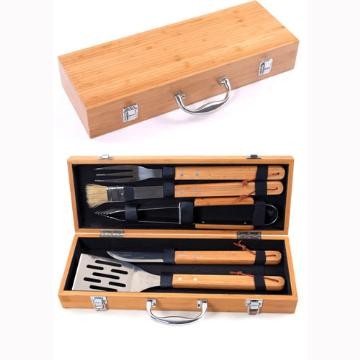 5pcs BBQ Tools Set in Bamboo Case - Chinafactory.com 5pcs BBQ Tools Set in Bamboo Case - Chinafactory.com
