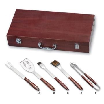 5pcs Pakka Wood Handle BBQ Tools Set - Chinafactory.com 5pcs Pakka Wood Handle BBQ Tools Set - Chinafactory.com