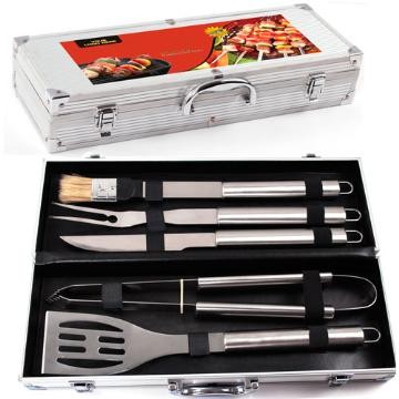5pcs Stainless Steel BBQ Tools Set - Chinafactory.com