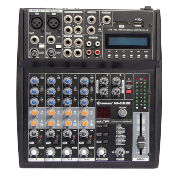 6 channel mixer console with USB