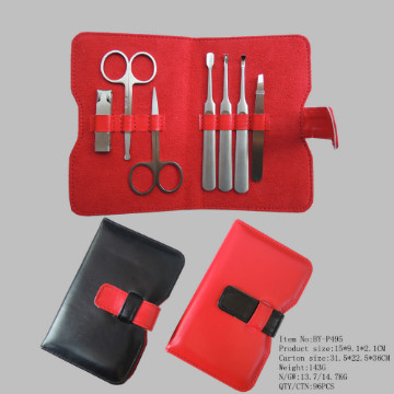 7 PCS stainless steel manicure sets with PU leather pouch