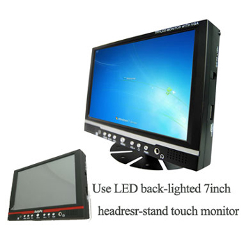 7inch Headrest Car LCD Touch Monitor - Chinafactory.com