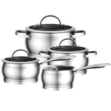 8 Pcs. Iris A Stainless Steel Cookware Sets - Chinafactory.com 8 Pcs. Iris A Stainless Steel Cookware Sets - Chinafactory.com
