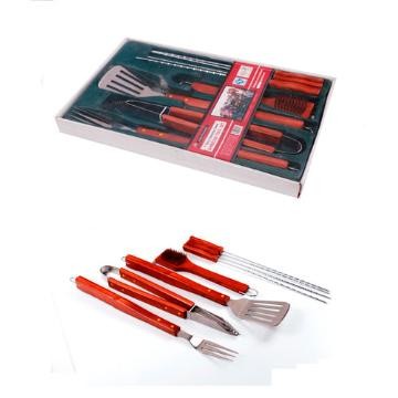 8pcs Wood Handle BBQ Tools Set In Gift Box - Chinafactory.com