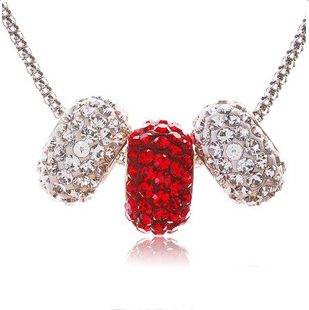 925 Silver Necklace With Full Strass Pendant- Chinafactory.com