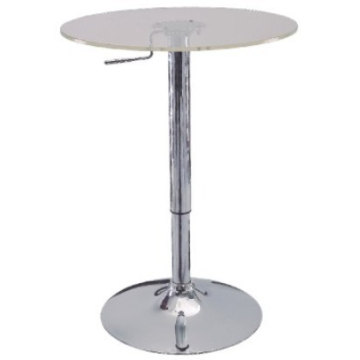 Acrylic bar table board with chromed base - Chinafactory.com