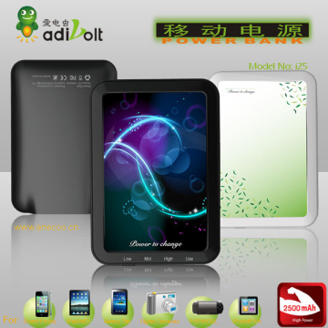 Adivolt 2500mAh power bank for mobilephone,camera etc. Adivolt 2500mAh power bank for mobilephone,camera etc.