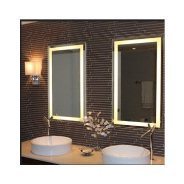 Bathroom mirror with sensor switch