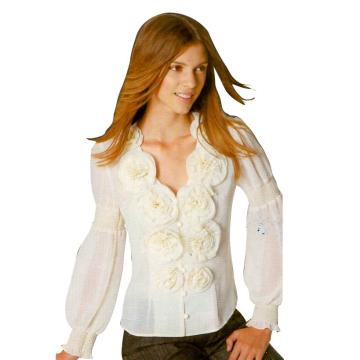 Blouses for women with Flower Collar - Chinafactory.com Blouses for women with Flower Collar - Chinafactory.com