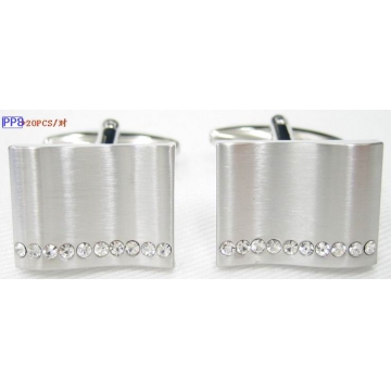 Brushed with Stone Cufflinks - Manufacturer Chinafactory.com
