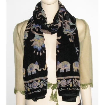 Burnt-out Velvet Scarf - Manufacturer Chinafactory.com