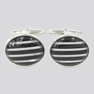 Cat Eye with Sliver Lines Cufflinks - Chinafactory.com