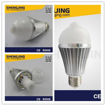 China high light efficiency PIR sensor LED bulb for home lightin