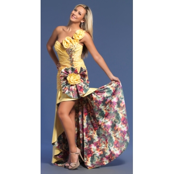 Classic Elegant Printing Evening Dress - Chinafactory.com
