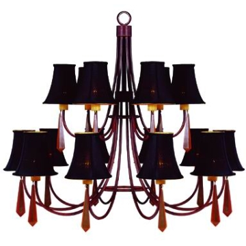 Classic Painted Pendant Lamp with Fabric Shade- Chinafactory.com