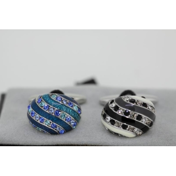 Clear Crystal Stone Cufflinks - Manufacturer Chinafactory.com