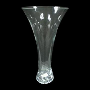 Clear Fluted Vase - Manufacturer Chinafactory.com
