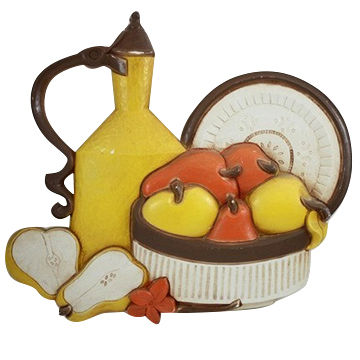 Colorful Fruit Molded Resin Kitchen Wall Hanging Set