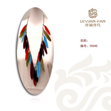 Colorful Leaf Necklace - Manufacturer Chinafactory.com