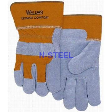 Cow split leather working gloves