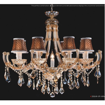 Crystal candle lamp,iron frame - Chinafactory.com