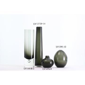 Cyliner Vase in Smokey Bubble Base - Chinafactory.com