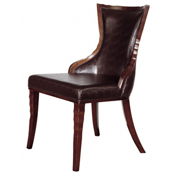 Dark Brown Side Chair, Leather Dining Chair - Chinafactory.com
