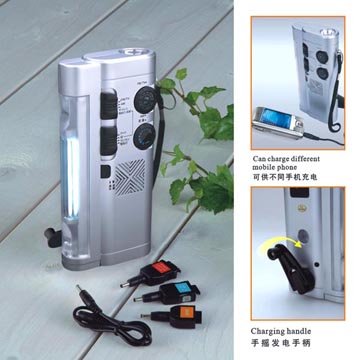 Dynamo Charge Flashlight Radio - Chinafactory.com