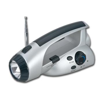 Dynamo Torch with FM Radio,3 x LED - Chinafactory.com