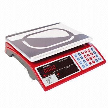 Electronic Price Computing Scale with Red Highlight LED Display