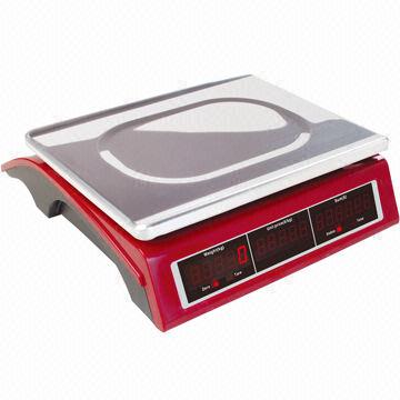 Electronic Price Computing Scale with Red Highlight LED Display