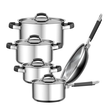 Essential A Stainless Steel Cookware 9-pc.Set - Chinafactory.com Essential A Stainless Steel Cookware 9-pc.Set - Chinafactory.com