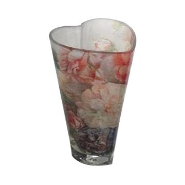 Fairy Rose Decal of Clear Glass Vase - Chinafactory.com