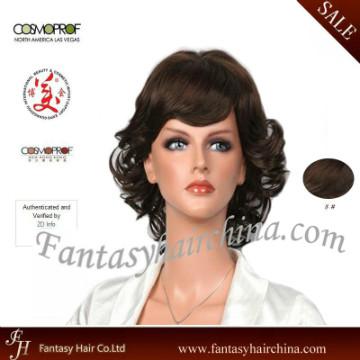 Fantasy Synthetic hair Short black Lace Front Wig