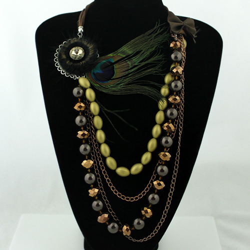 Fashion Alloy Beads Wedding Necklace - Chinafactory.com
