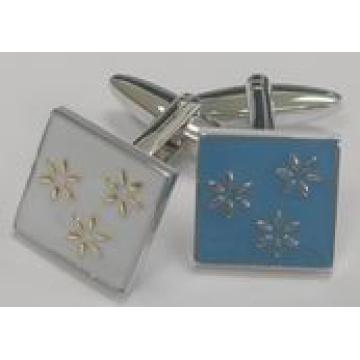 Fashion Cufflinks in Blue or White Ename - Chinafactory.com