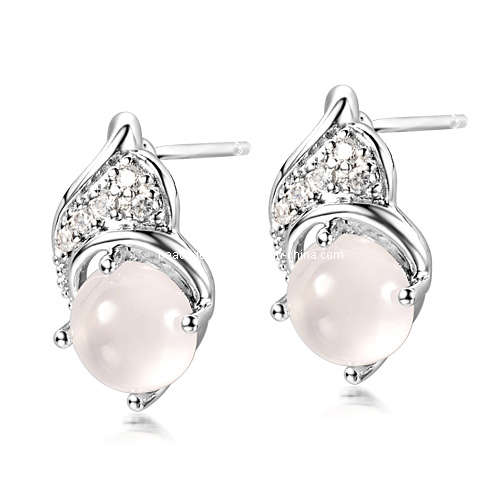 Fashion Rose Quartz Silver Earring Jewelry- Chinafactory.com Fashion Rose Quartz Silver Earring Jewelry- Chinafactory.com